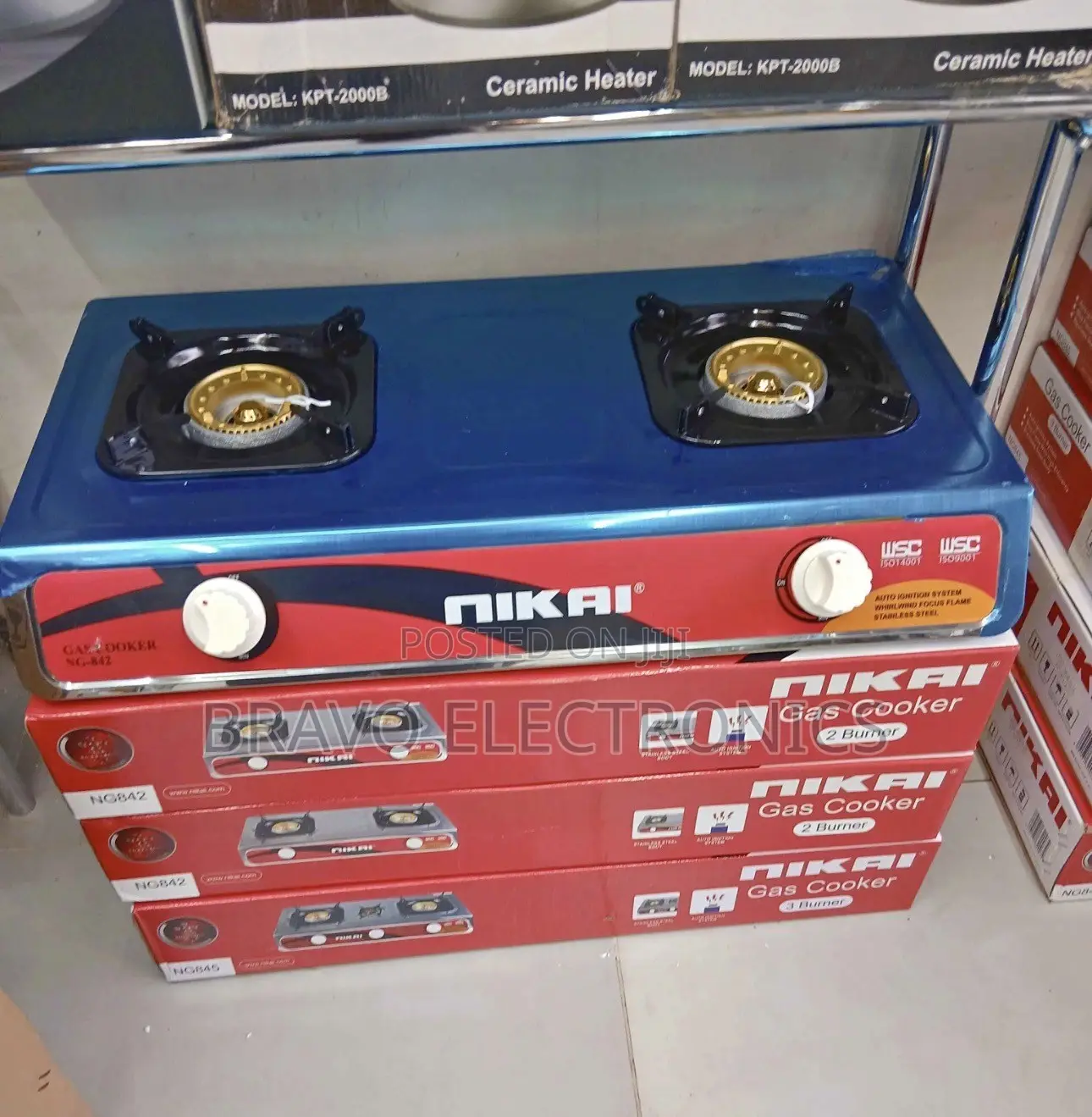 Nikai 2-Burner Stainless Steel Gas Stove