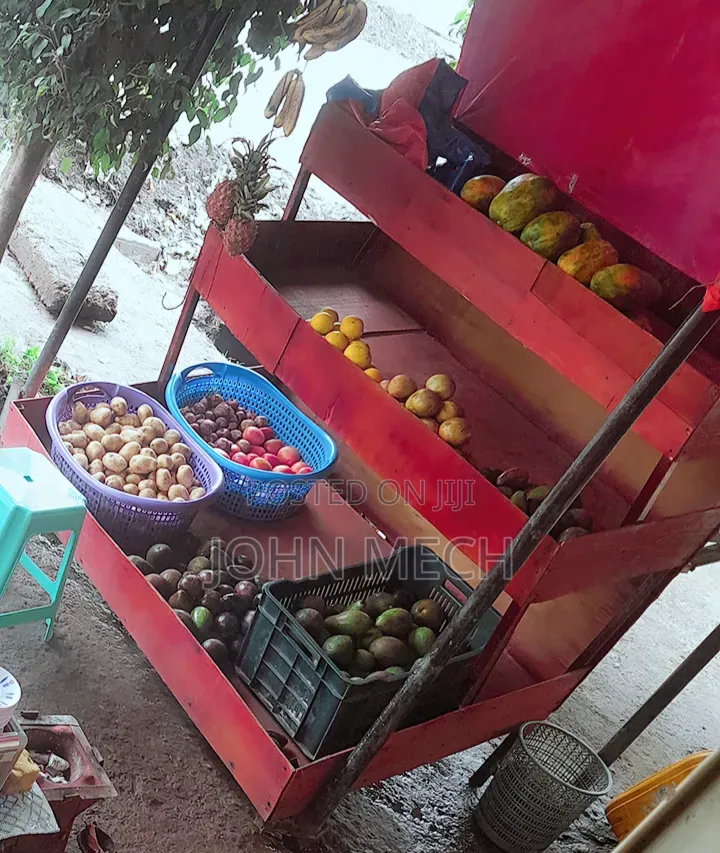 Metallic Frame Fruit Shelf