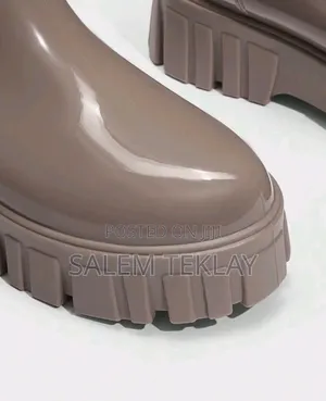 Trendy Platform Knit Chelsea Boots – Waterproof Streetwear