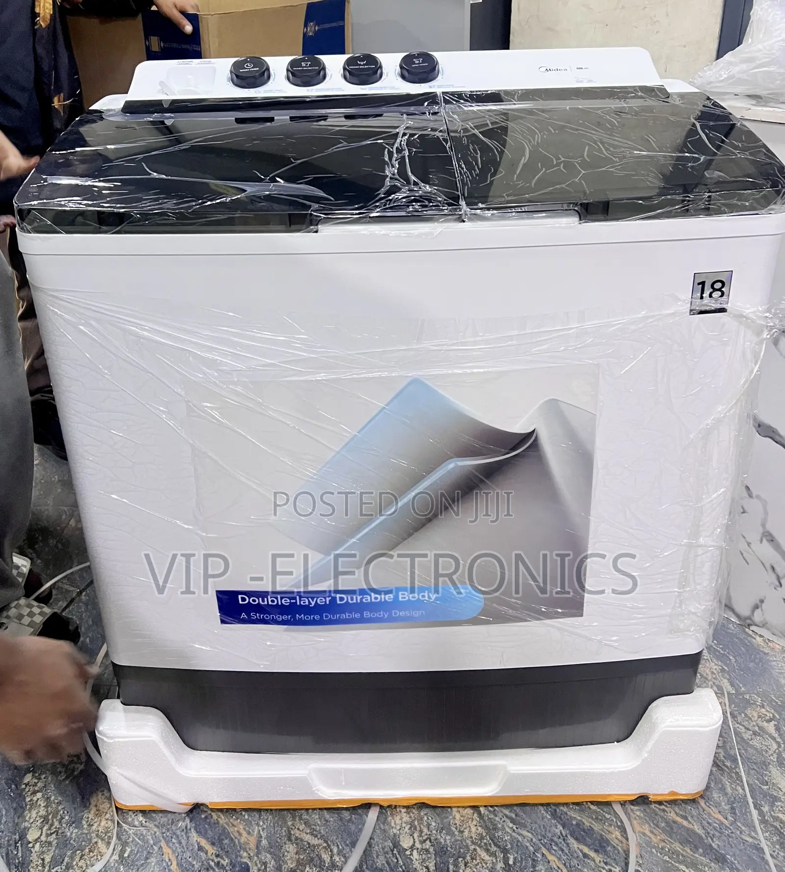 MIDEA Washing Machine 18KG– Double-Layer Durable Body | Original ማጠቢያ