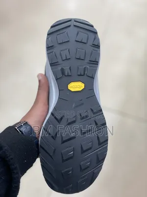 "KU SHUN BU" Pair of Dark Gray and White Athletic Sneakers