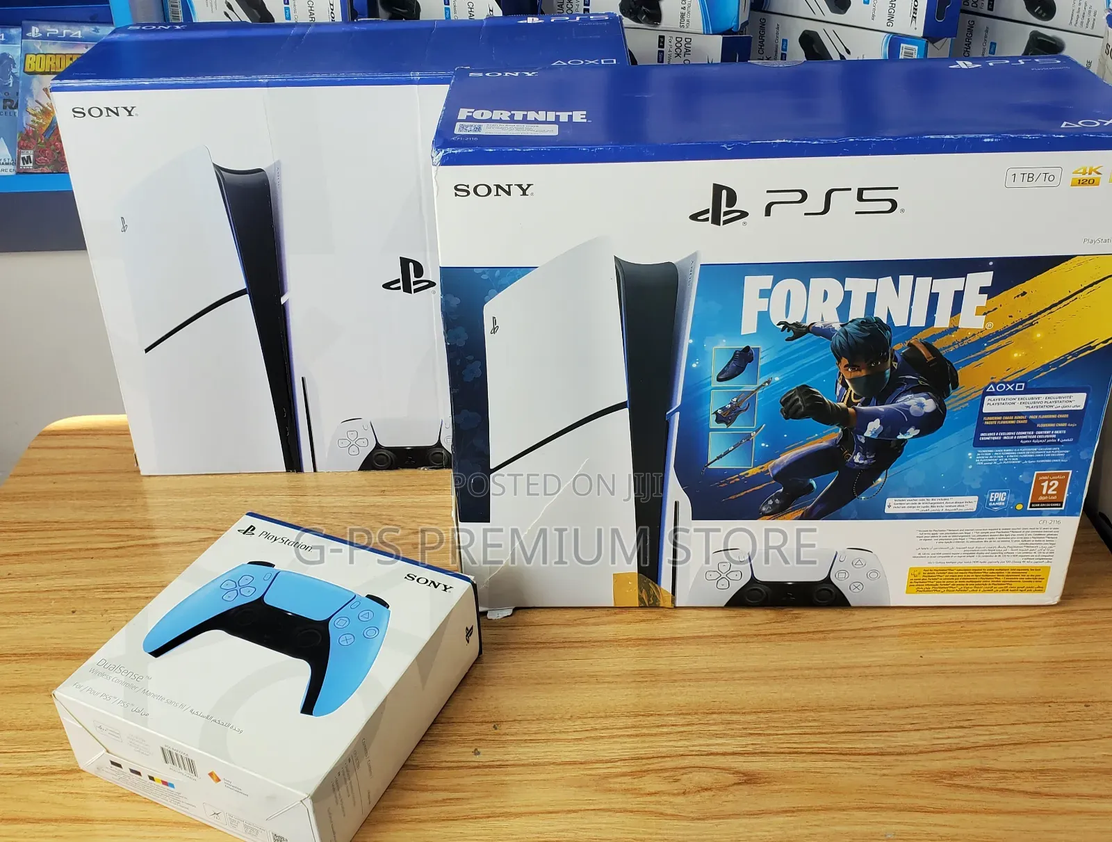 PlayStation 5 Slim Brand New | 5 ጌሞች | 1 Joystick ያልተከፈተ አዲስ ሻካራው