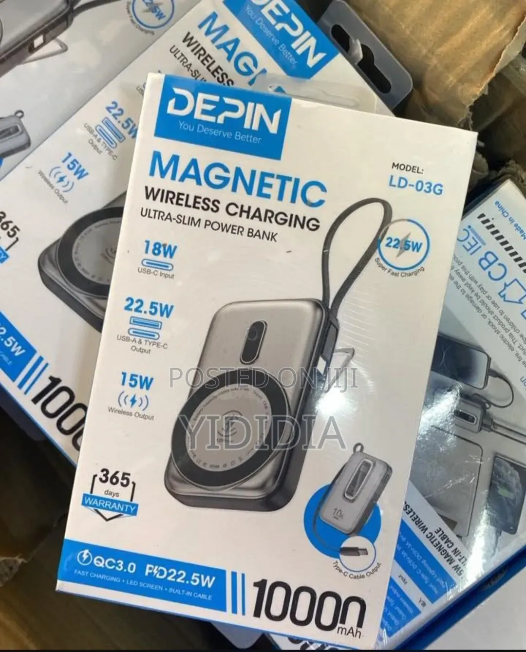 DEP​IN LD-03Y 10,000mAh Magnetic Power Bank | 22.5W Fast Charging