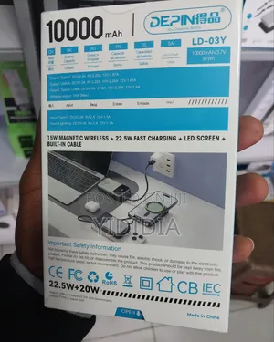 DEP​IN LD-03Y 10,000mAh Magnetic Power Bank | 22.5W Fast Charging