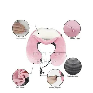 Luxury Travel Neck Pillow With Super Soft, Contouring Memory Foam