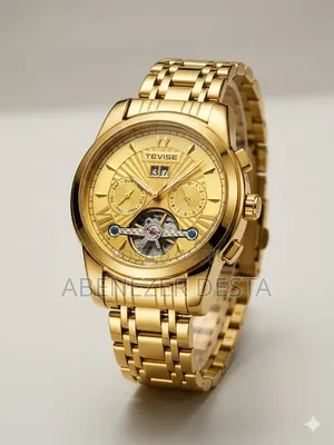 Gold-Tone Tevise Automatic Mechanical Watch (Model 9005)
