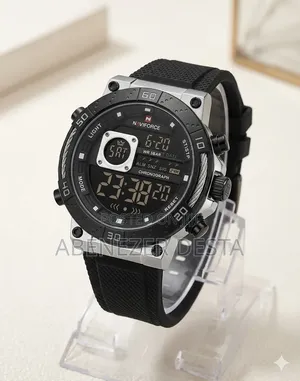 Naviforce NF9241 Digital Sport Watch Featuring Black Silicone Strap.