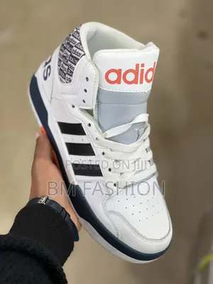 Adidas Entrap High-Top Silhouette With a White Leather Upper,