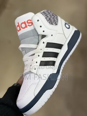 Adidas Entrap High-Top Silhouette With a White Leather Upper,