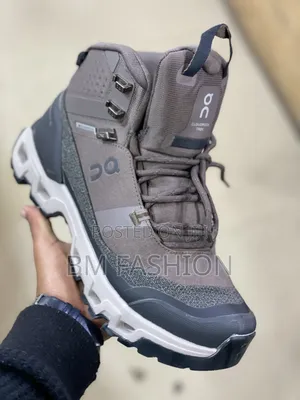 On Cloudrock Trek Waterproof Hiking Boot in the Ash | Fog Colorway
