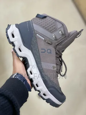 On Cloudrock Trek Waterproof Hiking Boot in the Ash | Fog Colorway