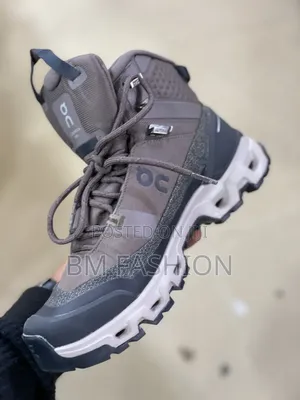 On Cloudrock Trek Waterproof Hiking Boot in the Ash | Fog Colorway
