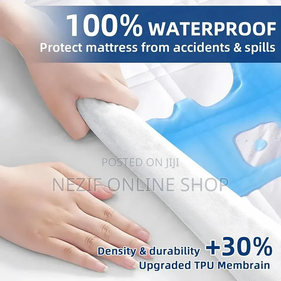Waterproof Quilted Mattress Protector የሙሉ አልጋ ሽንት መከላከያ