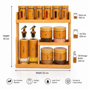 13 Pieces Glass Jars Oil Dispenser Set