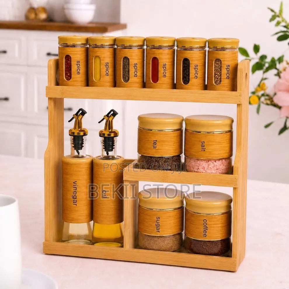13 Pieces Glass Jars Oil Dispenser Set