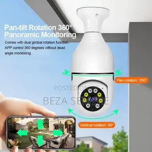 360° Rotating Bulb Security Camera - Easy Install