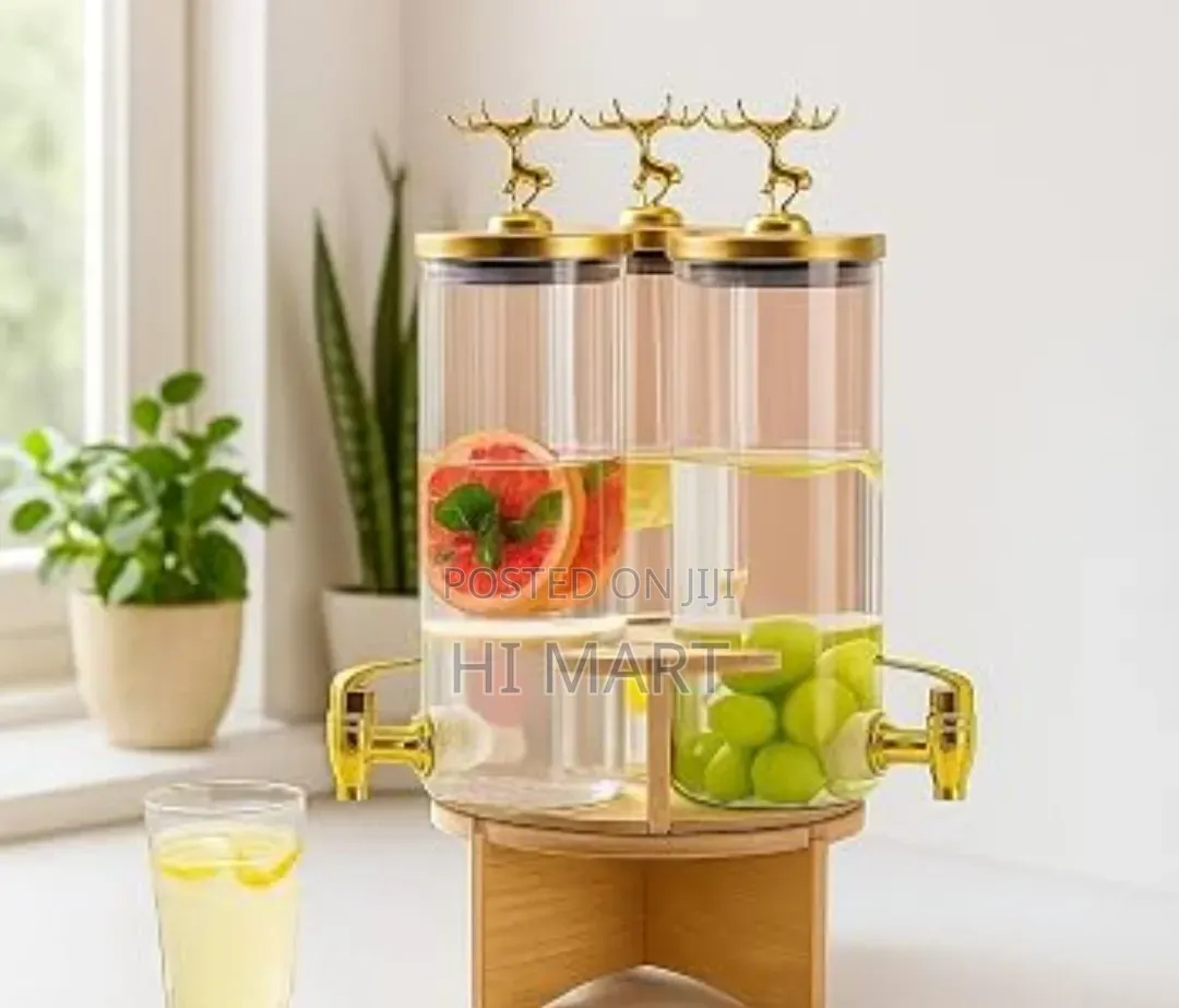6.8litre Top Quality Glass Dispenser Jar With Stand