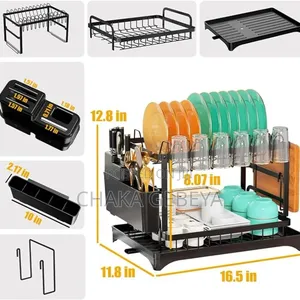 የታጠበ እቃ መደርደሪያ - Rust-Proof, Easy Assembly, Compact Size