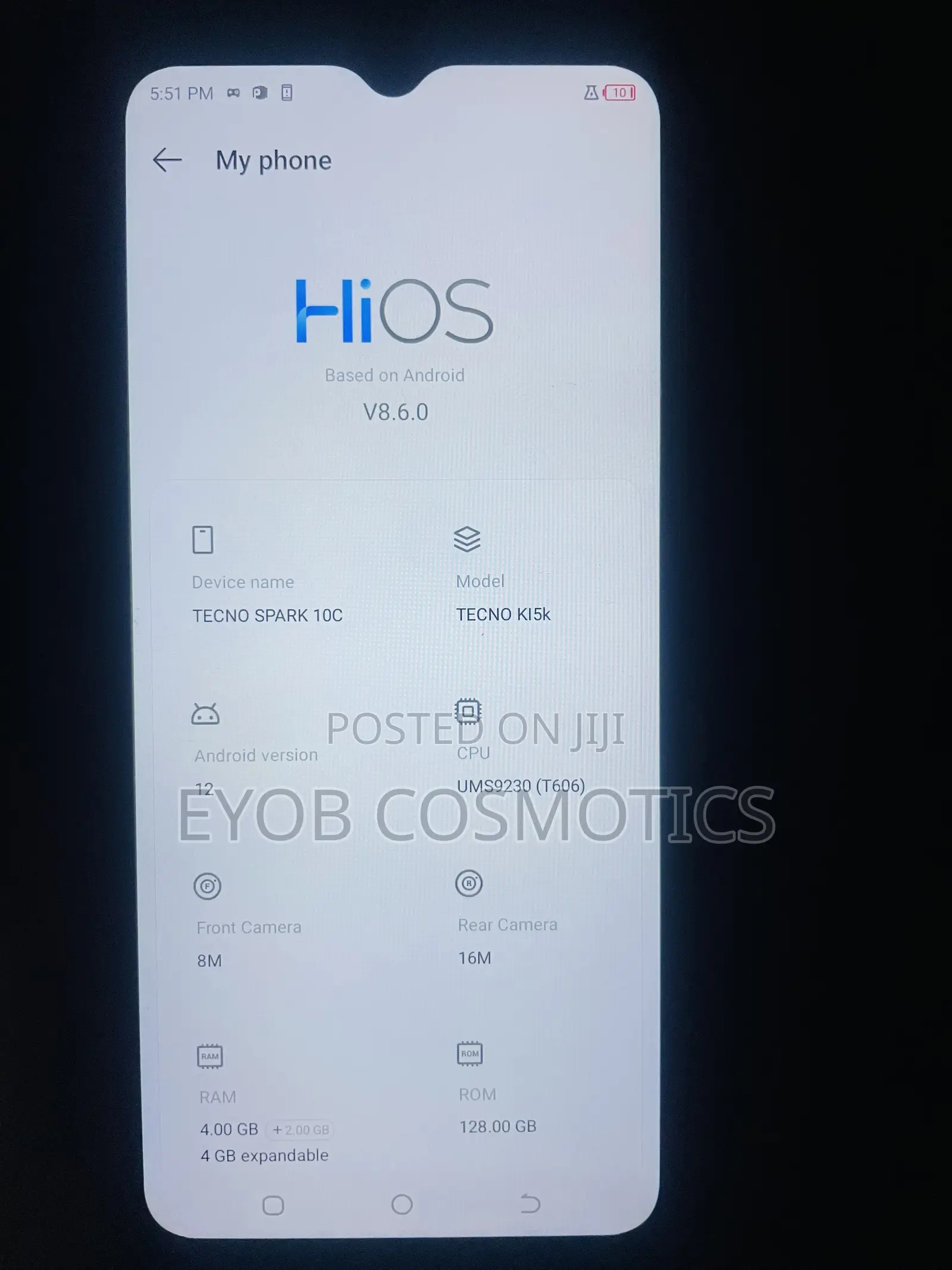 Tecno Spark 10C 128 GB Blue