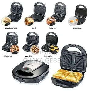 Sonifer 7‐in‐1 Snack Maker – Donuts, Grill, Sandwiches, Waffles