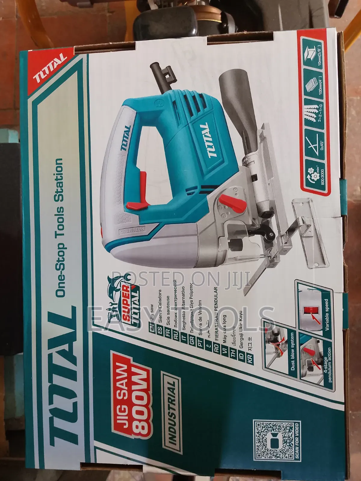 Total Industrial 800W Electric Jigsaw