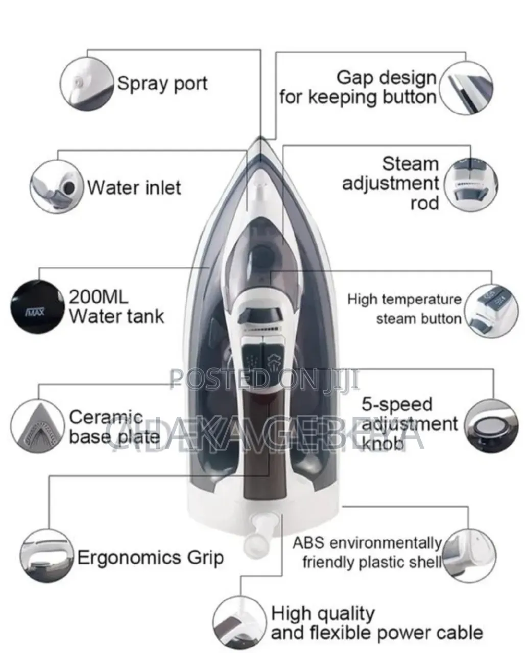 Hometime Steam Iron – 2200W – Free Delivery