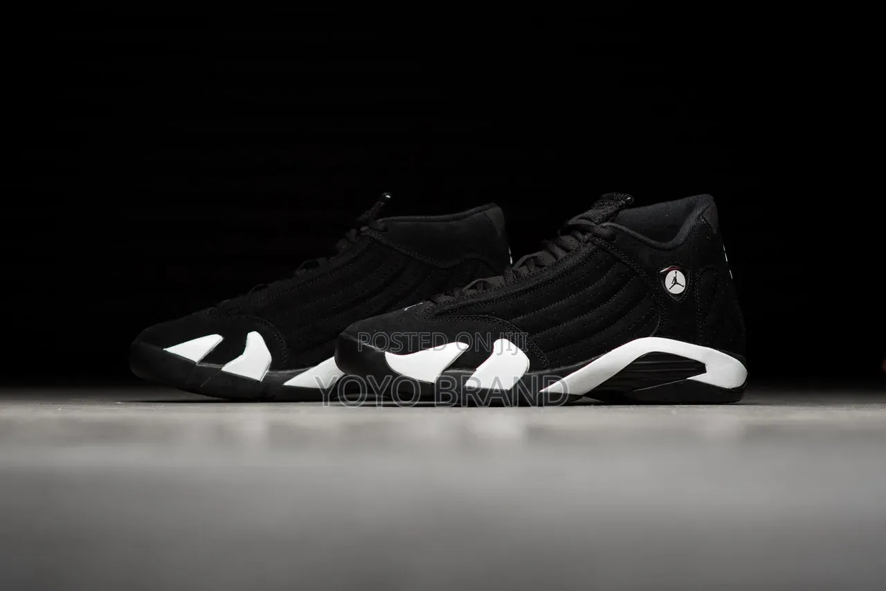 Air Jordan 14 Retro "Black/White Suede Unisex Sneakers