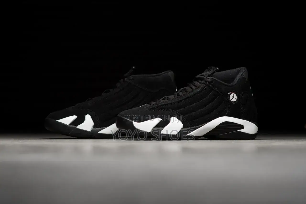 Air Jordan 14 Retro "Black/White Suede Unisex Sneakers