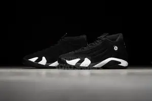 Air Jordan 14 Retro "Black/White Suede Unisex Sneakers