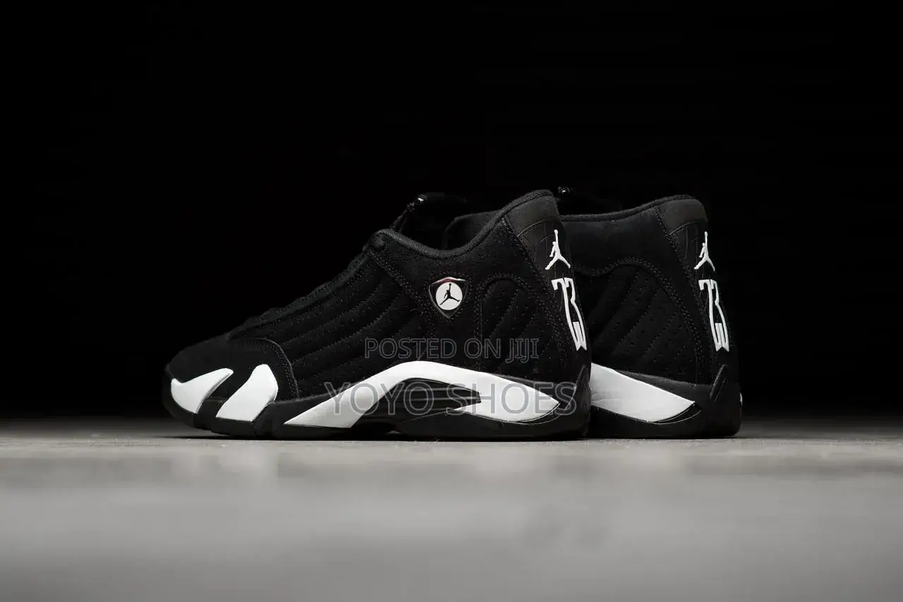 Air Jordan 14 Retro "Black/White Suede Unisex Sneakers