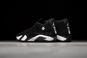 Air Jordan 14 Retro "Black/White Suede Unisex Sneakers
