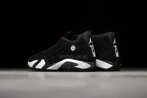 Air Jordan 14 Retro "Black/White Suede Unisex Sneakers
