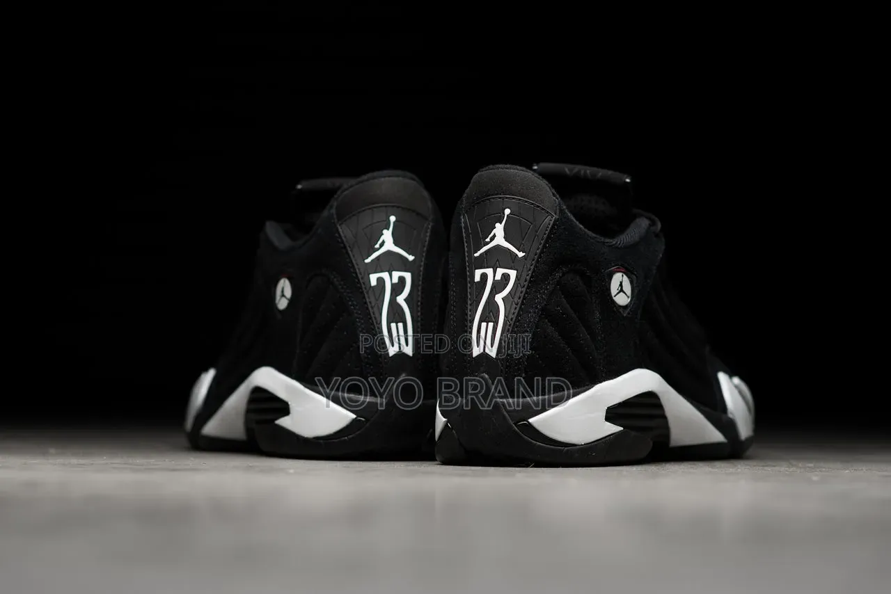 Air Jordan 14 Retro "Black/White Suede Unisex Sneakers