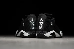 Air Jordan 14 Retro "Black/White Suede Unisex Sneakers