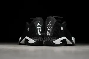 Air Jordan 14 Retro "Black/White Suede Unisex Sneakers