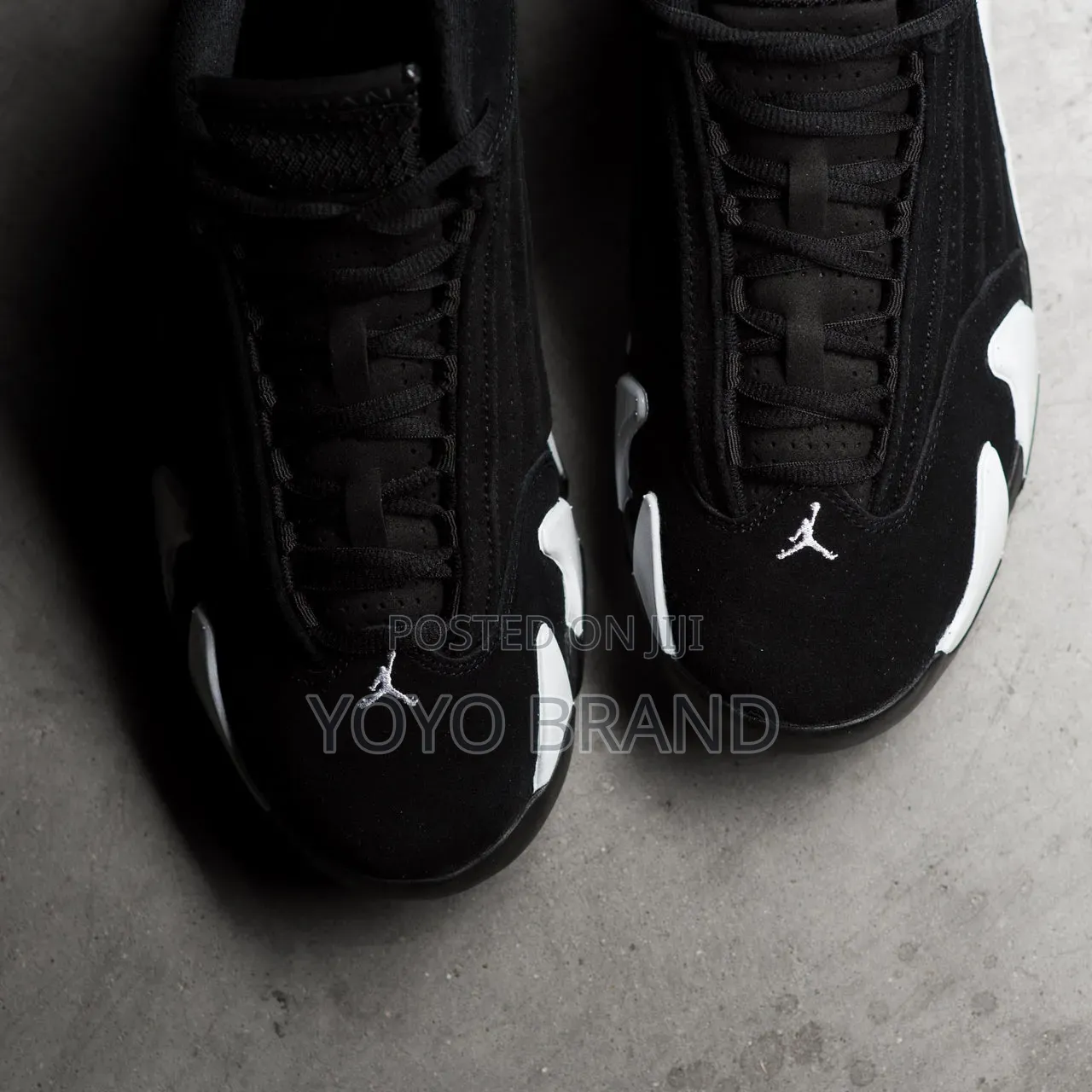 Air Jordan 14 Retro "Black/White Suede Unisex Sneakers