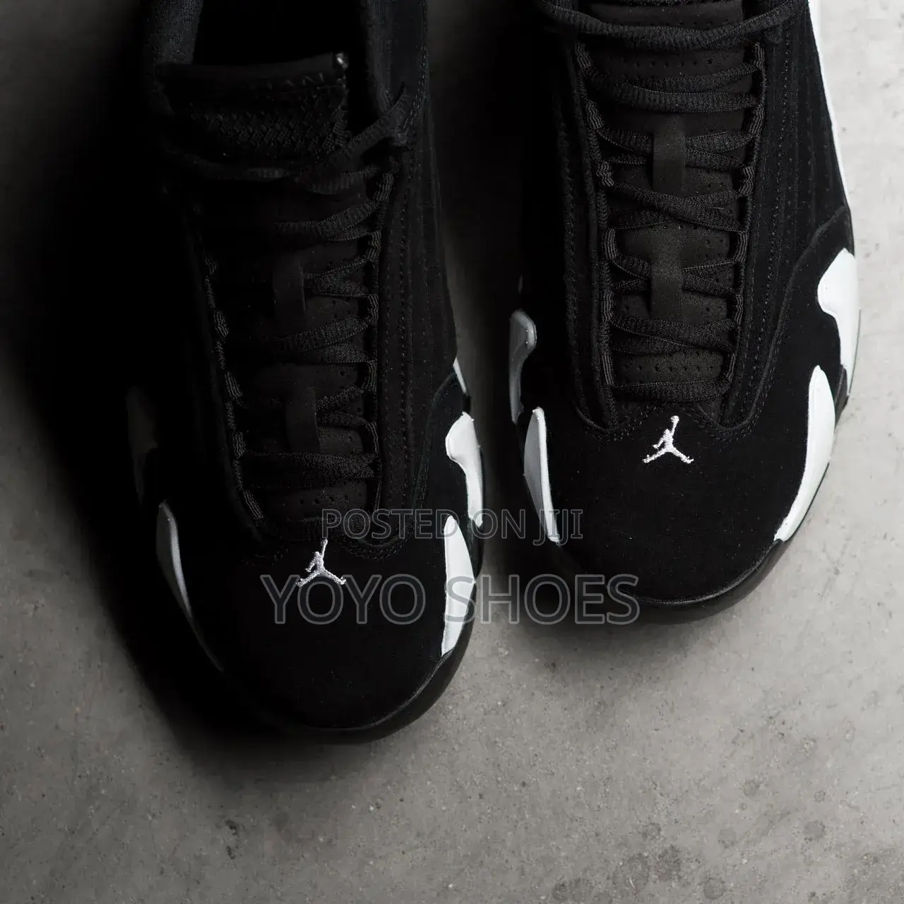 Air Jordan 14 Retro "Black/White Suede Unisex Sneakers