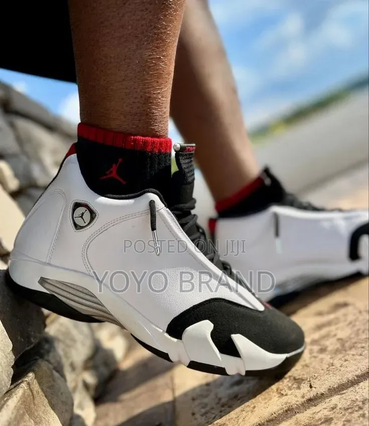 Air Jordan 14 Retro "Black Toe" White/Black Sneaker