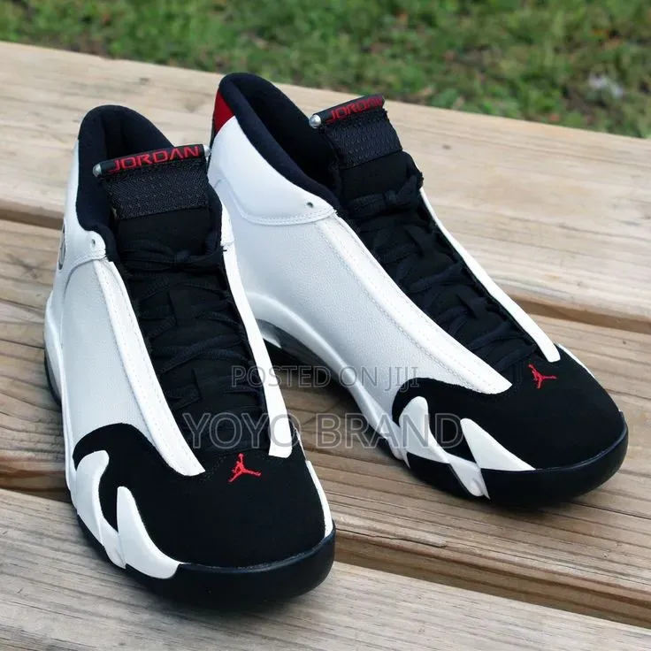 Air Jordan 14 Retro "Black Toe" White/Black Sneaker