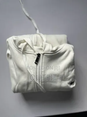 Milky White Men's Zipper Hoodie