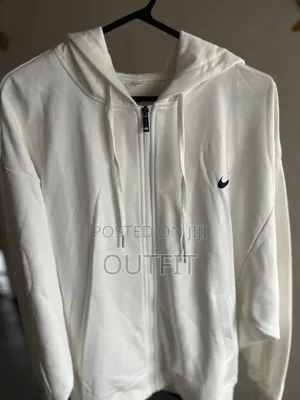 Milky White Men's Zipper Hoodie