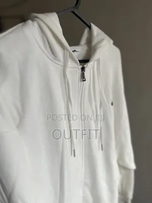 Milky White Men's Zipper Hoodie