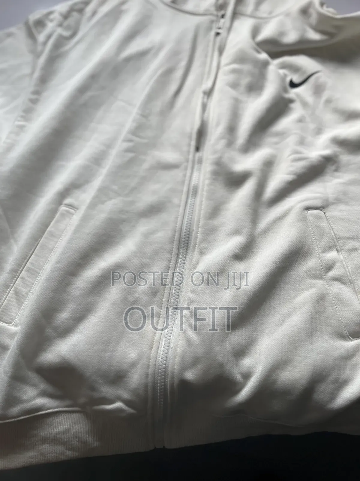 Milky White Men's Zipper Hoodie