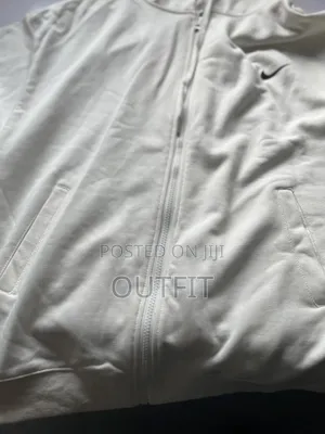 Milky White Men's Zipper Hoodie