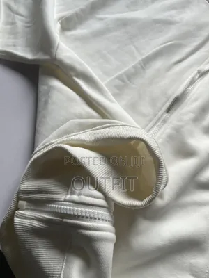 Milky White Men's Zipper Hoodie