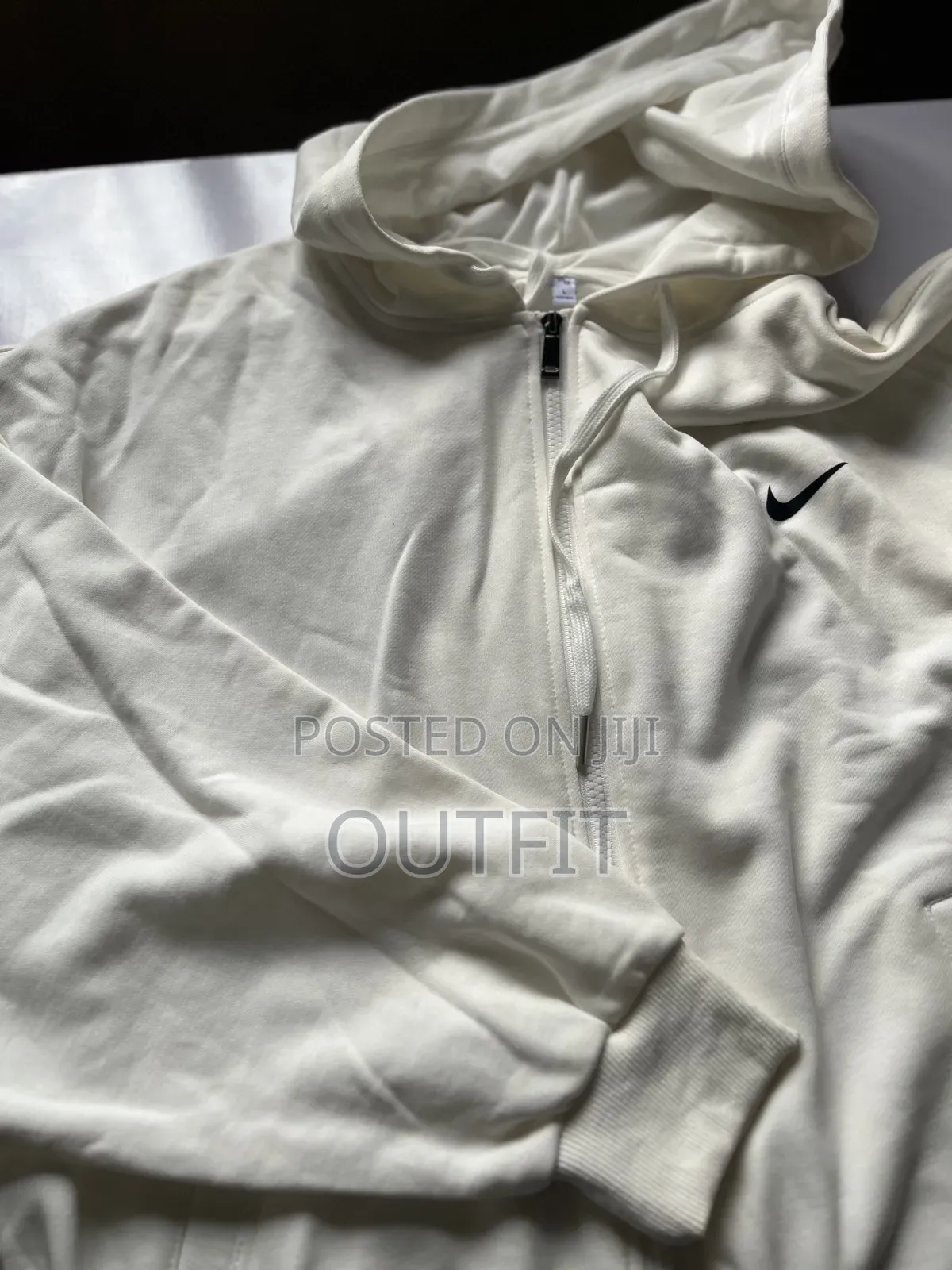 Milky White Men's Zipper Hoodie