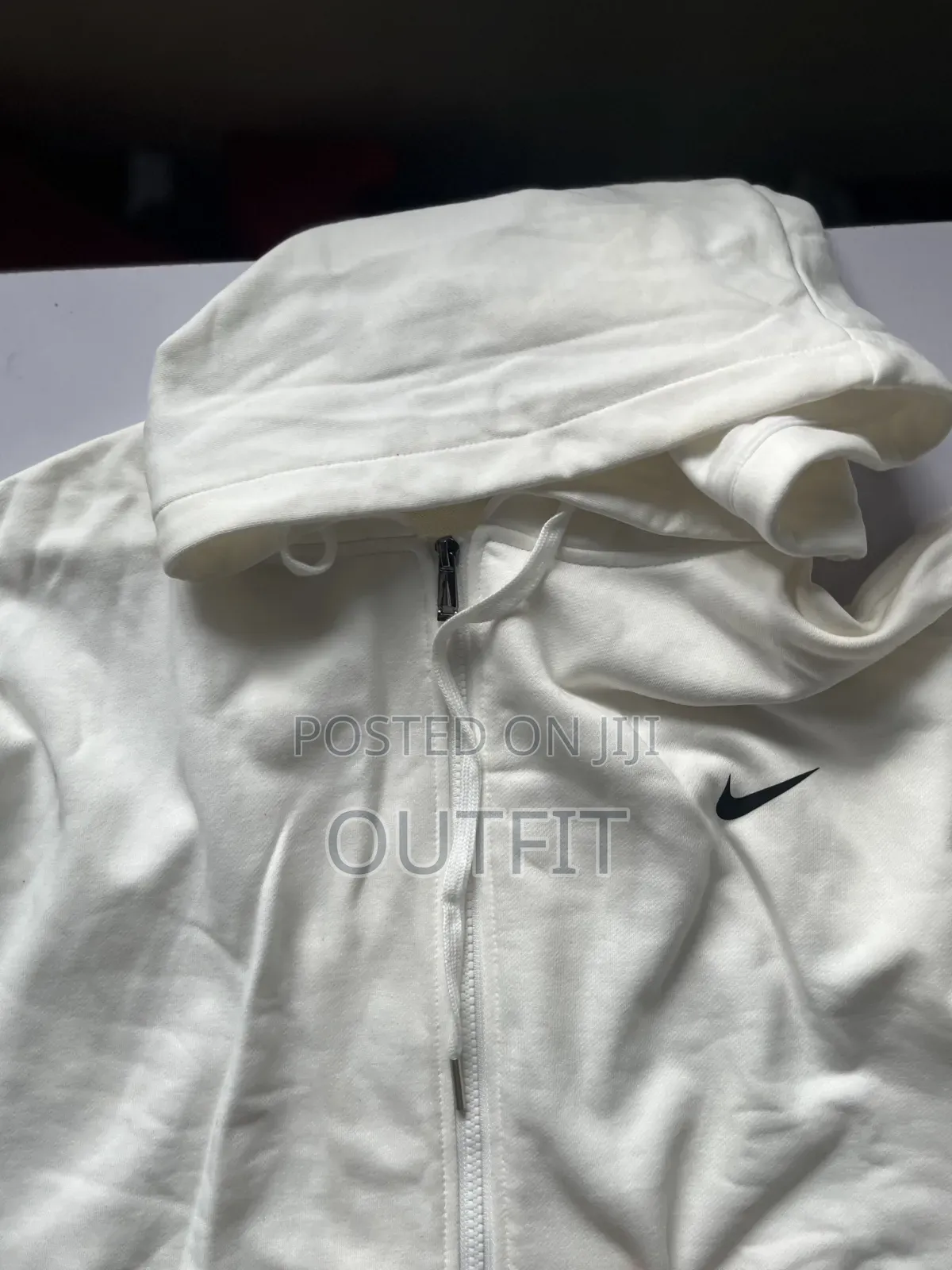 Milky White Men's Zipper Hoodie