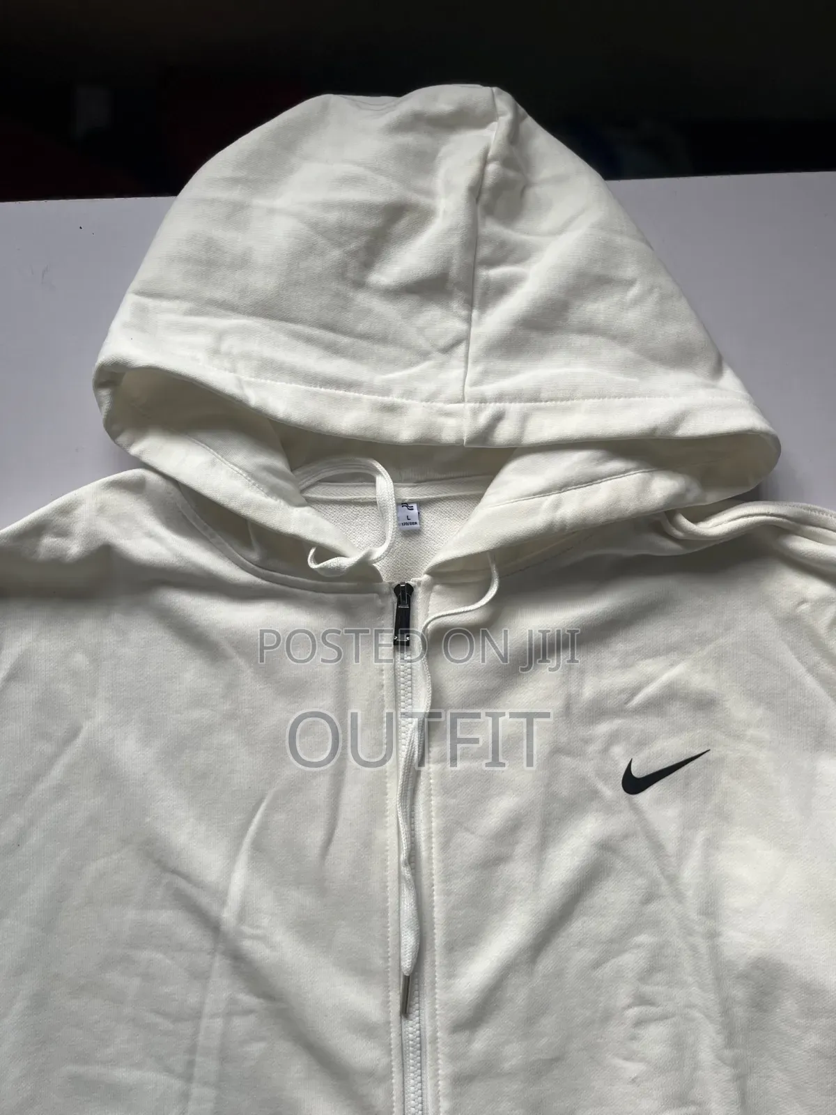 Milky White Men's Zipper Hoodie