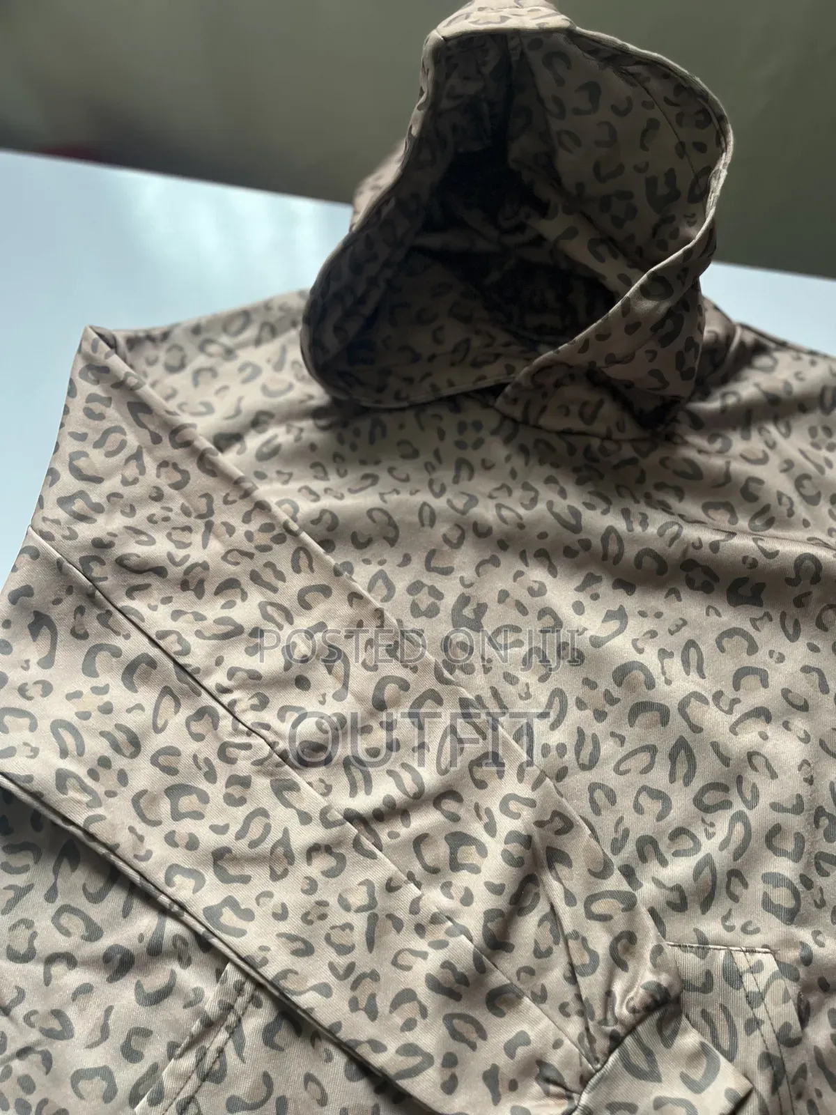 Leopard Print Mens Hoodie