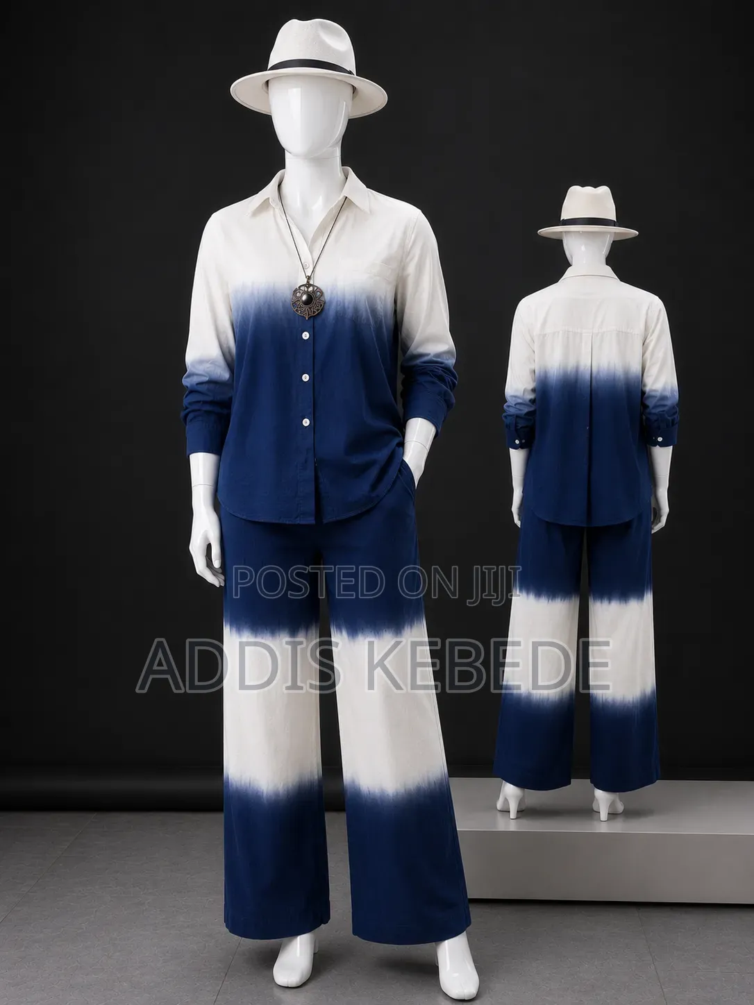 Elegant Blue White 2-Piece Set | Women’s Fashion